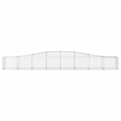 Gabionen mit Hochbogen 8 Stk. 400x50x40/60cm Verzinktes Eisen - Pazzar.ch