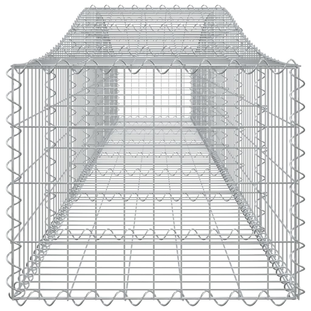 Gabionen mit Hochbogen 8 Stk. 400x50x40/60cm Verzinktes Eisen - Pazzar.ch