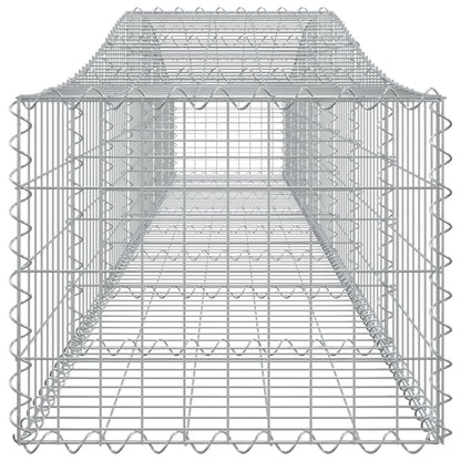 Gabionen mit Hochbogen 8 Stk. 400x50x40/60cm Verzinktes Eisen - Pazzar.ch