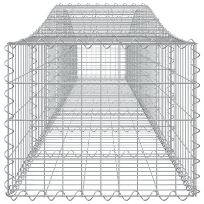 Gabionen mit Hochbogen 10 Stk. 400x50x40/60cm Verzinktes Eisen - Pazzar.ch