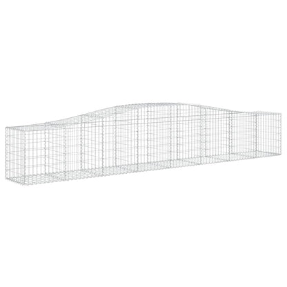 Gabionen mit Hochbogen 2 Stk. 400x50x60/80 cm Verzinktes Eisen - Pazzar.ch