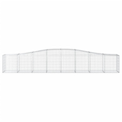 Gabionen mit Hochbogen 2 Stk. 400x50x60/80 cm Verzinktes Eisen - Pazzar.ch