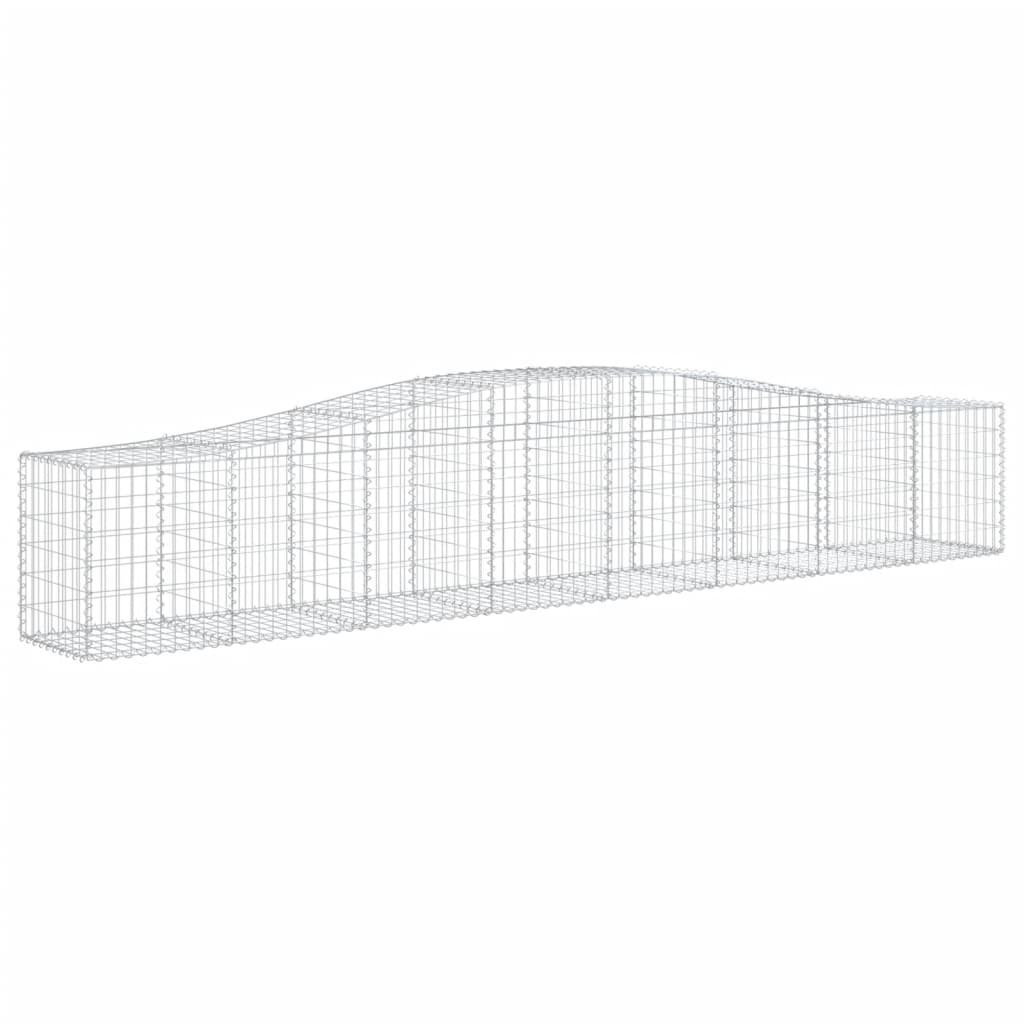 Gabionen mit Hochbogen 3 Stk. 400x50x60/80cm Verzinktes Eisen - Pazzar.ch