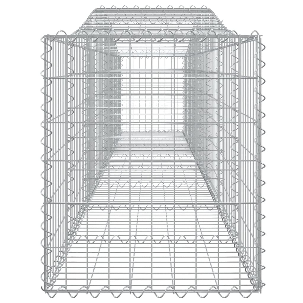 Gabionen mit Hochbogen 4 Stk. 400x50x60/80cm Verzinktes Eisen - Pazzar.ch