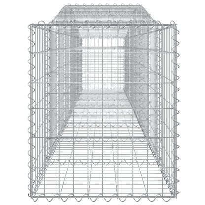 Gabionen mit Hochbogen 4 Stk. 400x50x60/80cm Verzinktes Eisen - Pazzar.ch