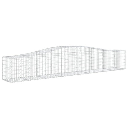Gabionen mit Hochbogen 6 Stk. 400x50x60/80cm Verzinktes Eisen - Pazzar.ch