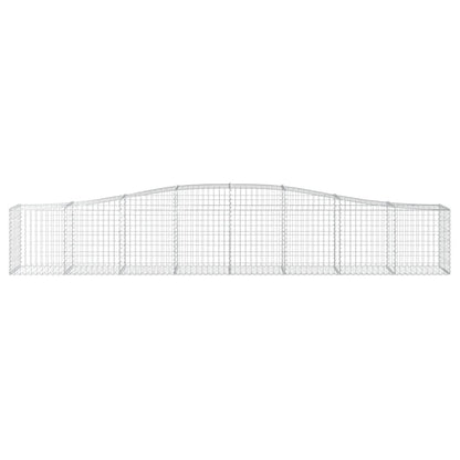 Gabionen mit Hochbogen 6 Stk. 400x50x60/80cm Verzinktes Eisen - Pazzar.ch