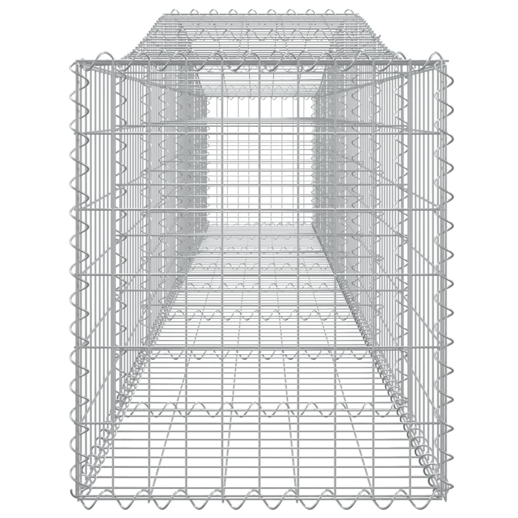 Gabionen mit Hochbogen 6 Stk. 400x50x60/80cm Verzinktes Eisen - Pazzar.ch