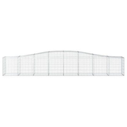 Gabionen mit Hochbogen 8 Stk. 400x50x60/80cm Verzinktes Eisen - Pazzar.ch