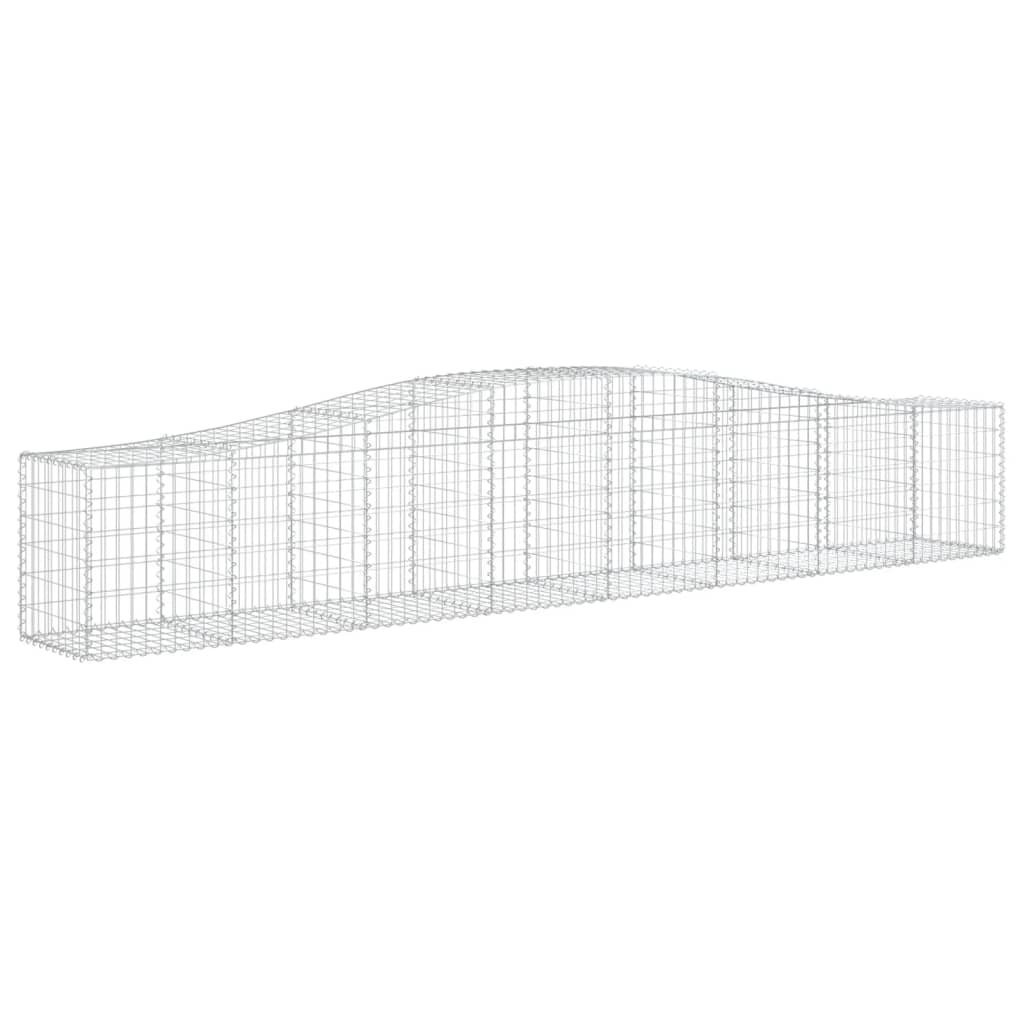 Gabionen mit Hochbogen 9 Stk. 400x50x60/80cm Verzinktes Eisen - Pazzar.ch