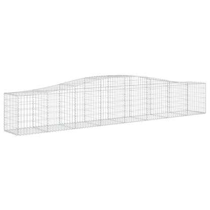 Gabionen mit Hochbogen 9 Stk. 400x50x60/80cm Verzinktes Eisen - Pazzar.ch