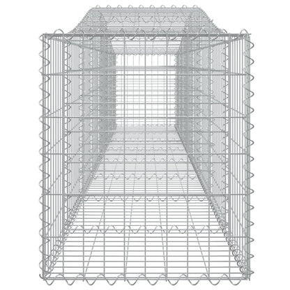 Gabionen mit Hochbogen 10 Stk. 400x50x60/80cm Verzinktes Eisen - Pazzar.ch