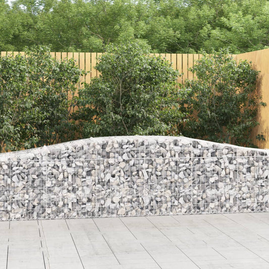 Gabionen mit Hochbogen 10 Stk. 400x50x60/80cm Verzinktes Eisen - Pazzar.ch