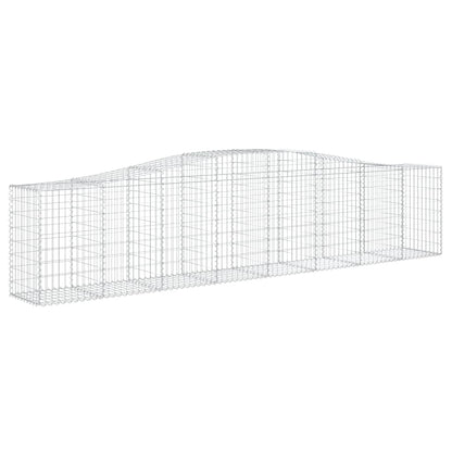 Gabionen mit Hochbogen 2 Stk. 400x50x80/100cm Verzinktes Eisen - Pazzar.ch