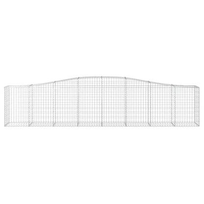 Gabionen mit Hochbogen 2 Stk. 400x50x80/100cm Verzinktes Eisen - Pazzar.ch