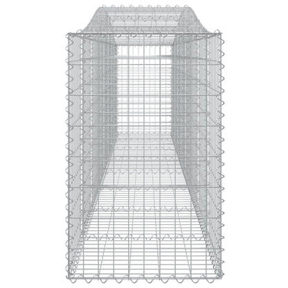 Gabionen mit Hochbogen 6 Stk. 400x50x80/100cm Verzinktes Eisen - Pazzar.ch