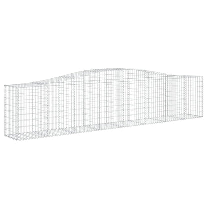 Gabionen mit Hochbogen 7 Stk. 400x50x80/100cm Verzinktes Eisen - Pazzar.ch