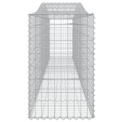 Gabionen mit Hochbogen 7 Stk. 400x50x80/100cm Verzinktes Eisen - Pazzar.ch