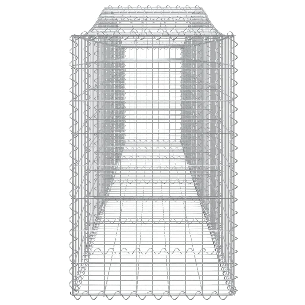 Gabionen mit Hochbogen 8 Stk. 400x50x80/100cm Verzinktes Eisen - Pazzar.ch
