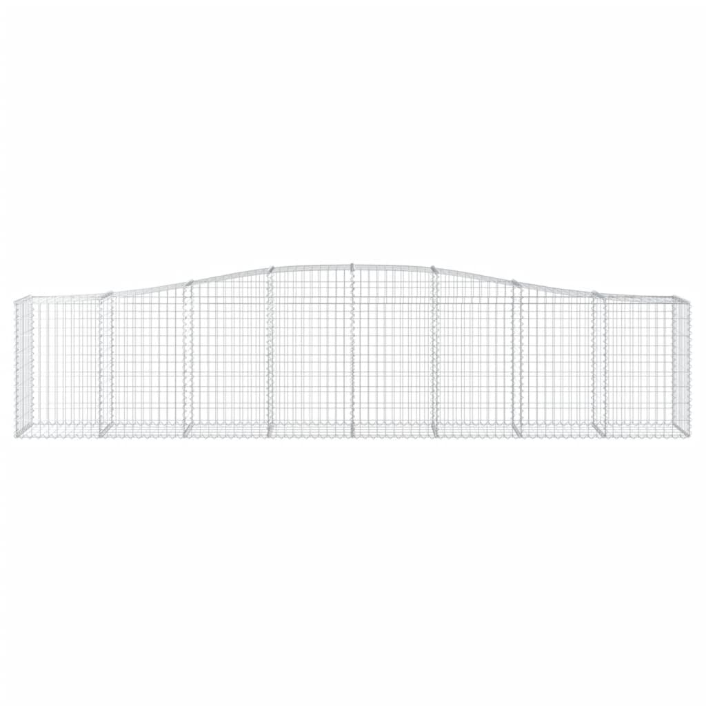 Gabionen mit Hochbogen 15 Stk. 400x50x80/100cm Verzinktes Eisen - Pazzar.ch
