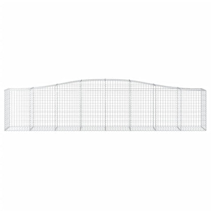 Gabionen mit Hochbogen 15 Stk. 400x50x80/100cm Verzinktes Eisen - Pazzar.ch