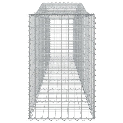 Gabionen mit Hochbogen 15 Stk. 400x50x80/100cm Verzinktes Eisen - Pazzar.ch