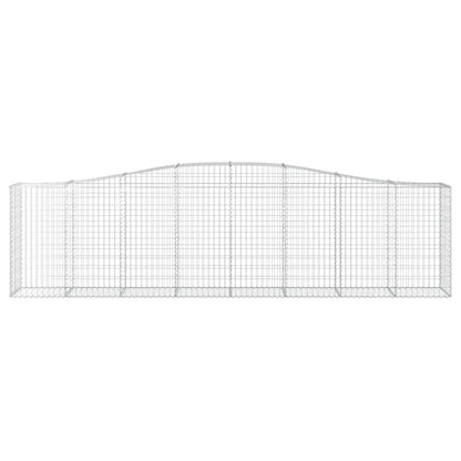 Gabionen mit Hochbogen 2 Stk. 400x50x100/120cm Verzinktes Eisen - Pazzar.ch