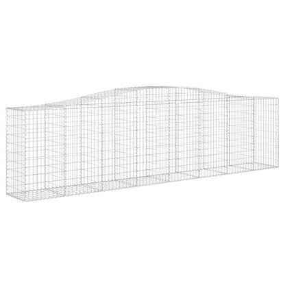 Gabionen mit Hochbogen 4 Stk. 400x50x100/120cm Verzinktes Eisen - Pazzar.ch