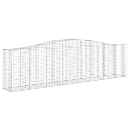 Gabionen mit Hochbogen 7 Stk. 400x50x100/120cm Verzinktes Eisen - Pazzar.ch