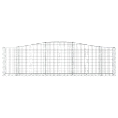 Gabionen mit Hochbogen 7 Stk. 400x50x100/120cm Verzinktes Eisen - Pazzar.ch