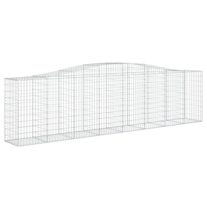 Gabionen mit Hochbogen 8 Stk. 400x50x100/120cm Verzinktes Eisen - Pazzar.ch