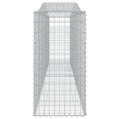 Gabionen mit Hochbogen 8 Stk. 400x50x100/120cm Verzinktes Eisen - Pazzar.ch
