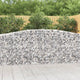 Gabionen mit Hochbogen 8 Stk. 400x50x100/120cm Verzinktes Eisen