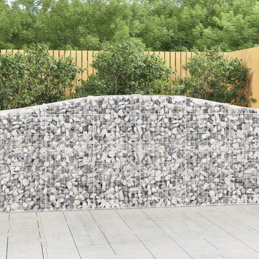 Gabionen mit Hochbogen 10 Stk 400x50x100/120cm Verzinktes Eisen - Pazzar.ch