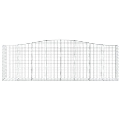 Gabionen mit Hochbogen 4 Stk. 400x50x120/140cm Verzinktes Eisen - Pazzar.ch