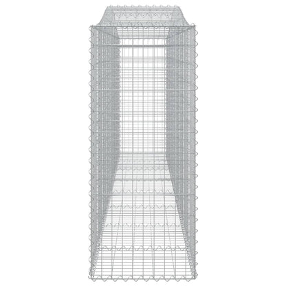 Gabionen mit Hochbogen 6 Stk. 400x50x120/140cm Verzinktes Eisen - Pazzar.ch