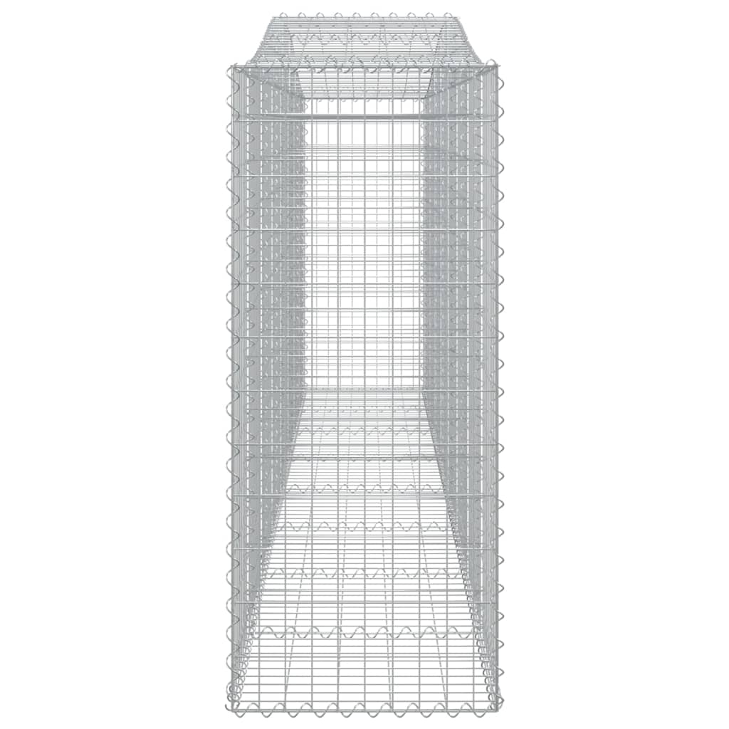 Gabionen mit Hochbogen 7 Stk. 400x50x120/140cm Verzinktes Eisen - Pazzar.ch