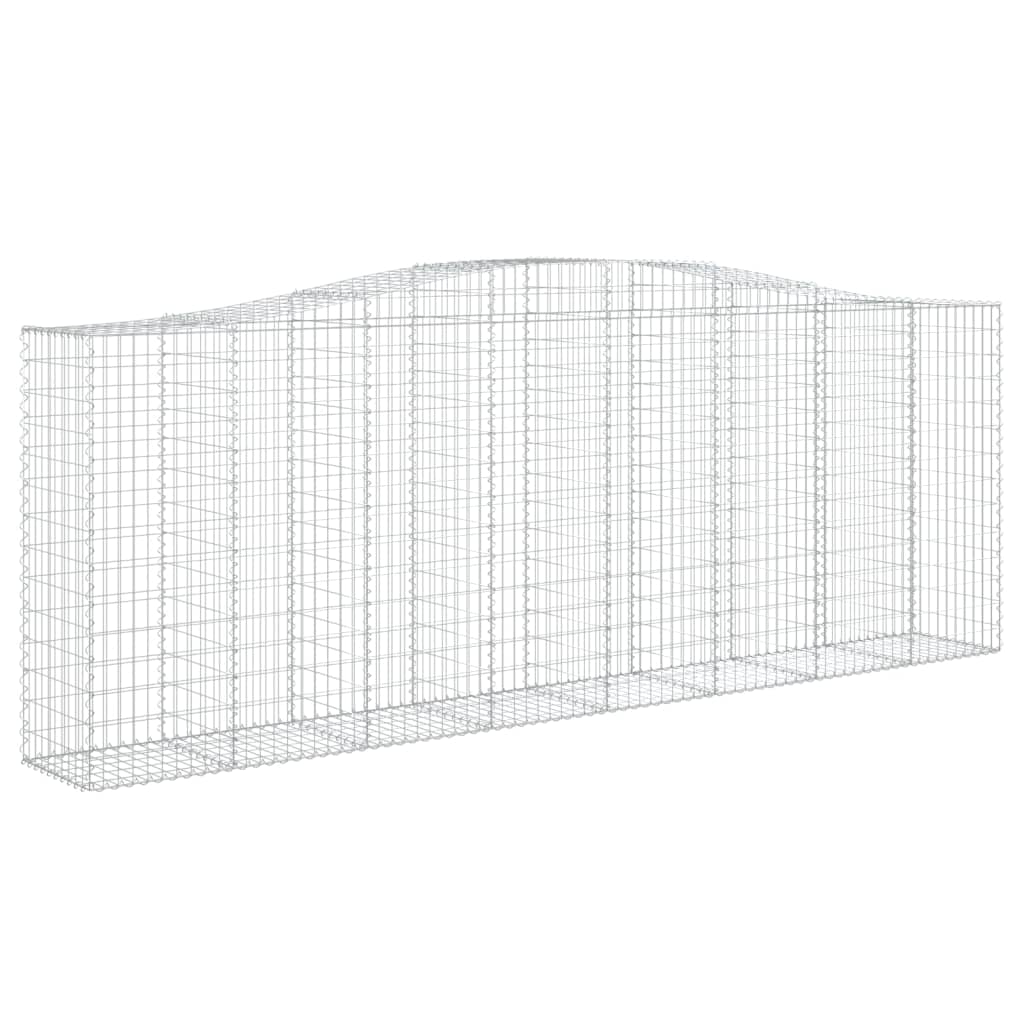 Gabionen mit Hochbogen 2 Stk. 400x50x140/160cm Verzinktes Eisen - Pazzar.ch