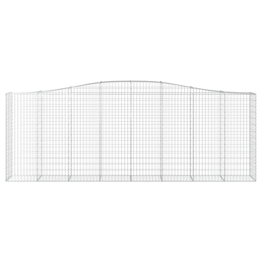 Gabionen mit Hochbogen 2 Stk. 400x50x140/160cm Verzinktes Eisen - Pazzar.ch