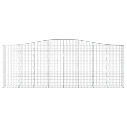 Gabionen mit Hochbogen 2 Stk. 400x50x140/160cm Verzinktes Eisen - Pazzar.ch