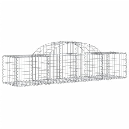 Gabionen mit Hochbogen 4 Stk. 200x50x40/60 cm Verzinktes Eisen - Pazzar.ch