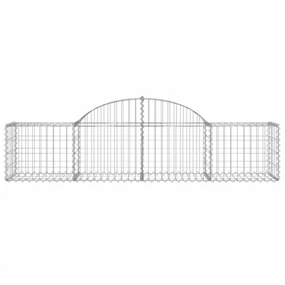 Gabionen mit Hochbogen 10 Stk. 200x50x40/60 cm Verzinktes Eisen - Pazzar.ch
