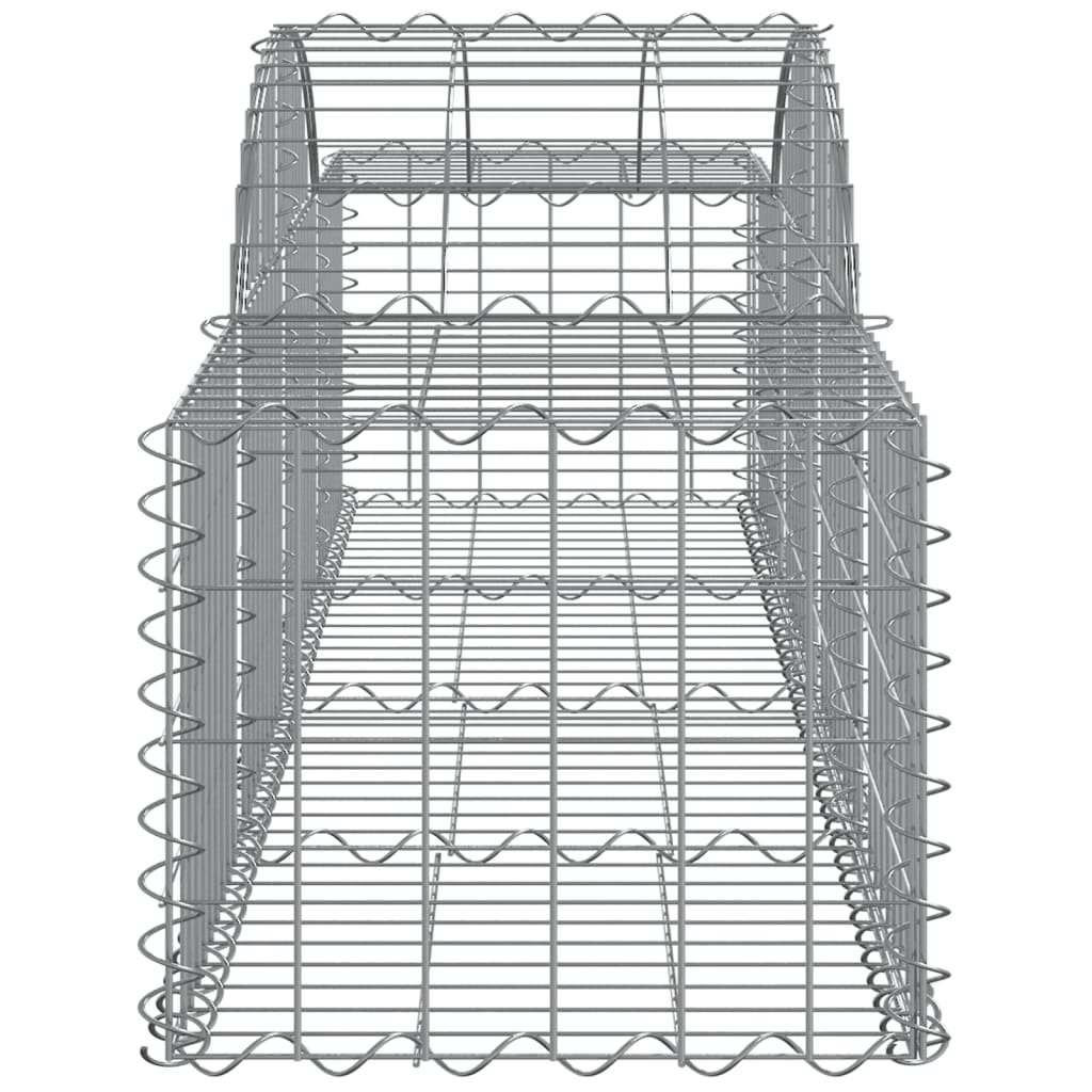 Gabionen mit Hochbogen 10 Stk. 200x50x40/60 cm Verzinktes Eisen