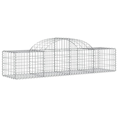 Gabionen mit Hochbogen 11 Stk. 200x50x40/60 cm Verzinktes Eisen - Pazzar.ch