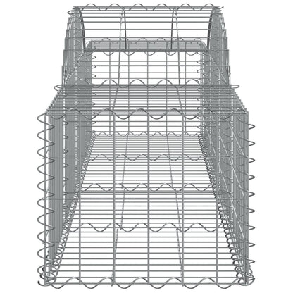 Gabionen mit Hochbogen 11 Stk. 200x50x40/60 cm Verzinktes Eisen - Pazzar.ch