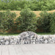 Gabionen mit Hochbogen 11 Stk. 200x50x40/60 cm Verzinktes Eisen
