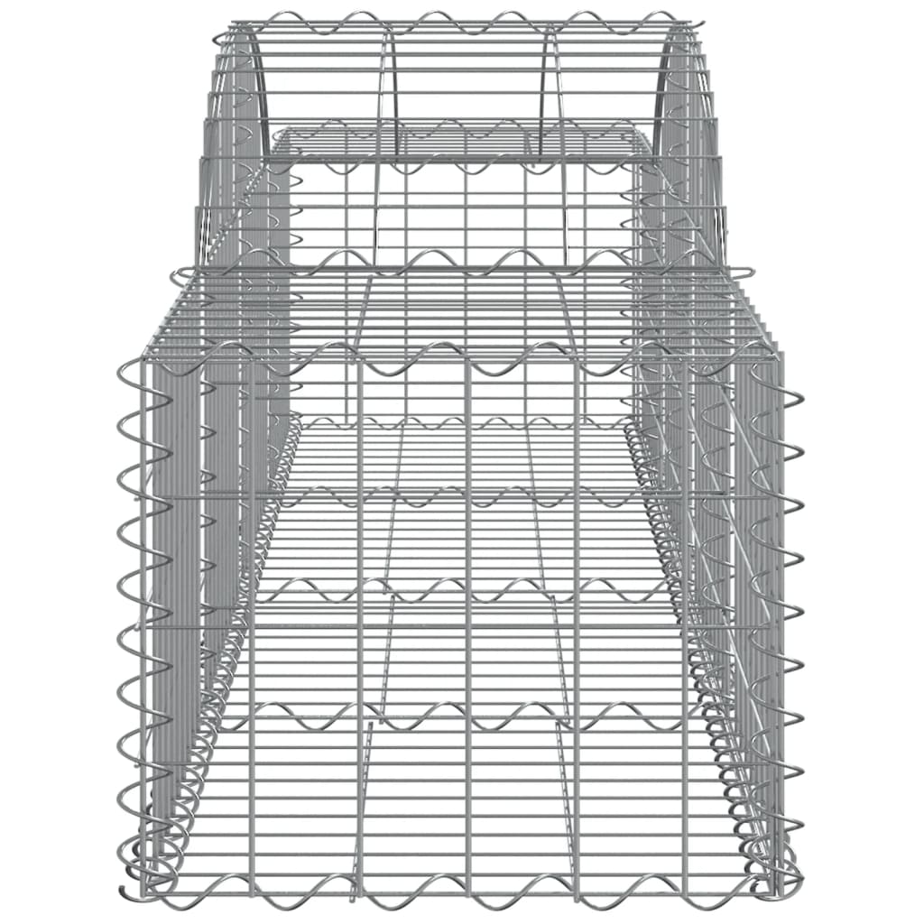 Gabionen mit Hochbogen 12 Stk. 200x50x40/60 cm Verzinktes Eisen