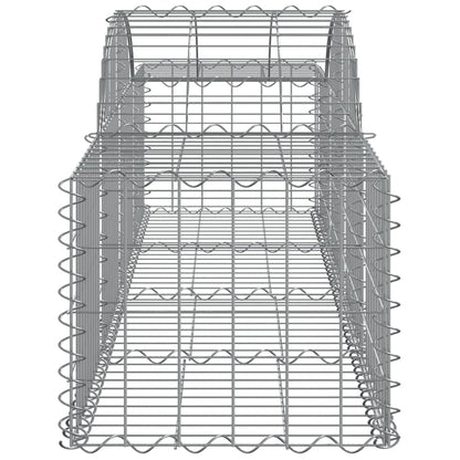Gabionen mit Hochbogen 12 Stk. 200x50x40/60 cm Verzinktes Eisen - Pazzar.ch