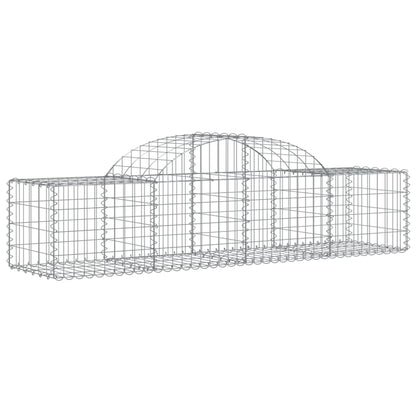 Gabionen mit Hochbogen 13 Stk. 200x50x40/60 cm Verzinktes Eisen - Pazzar.ch