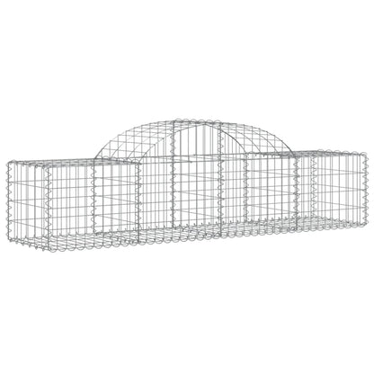 Gabionen mit Hochbogen 14 Stk. 200x50x40/60 cm Verzinktes Eisen - Pazzar.ch